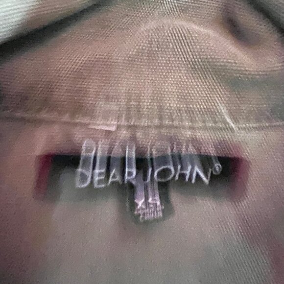 Dear‎ John Denim & Olive Green Streetwear Utility Grunge Trucker Jacket XS - Picture 2 of 9